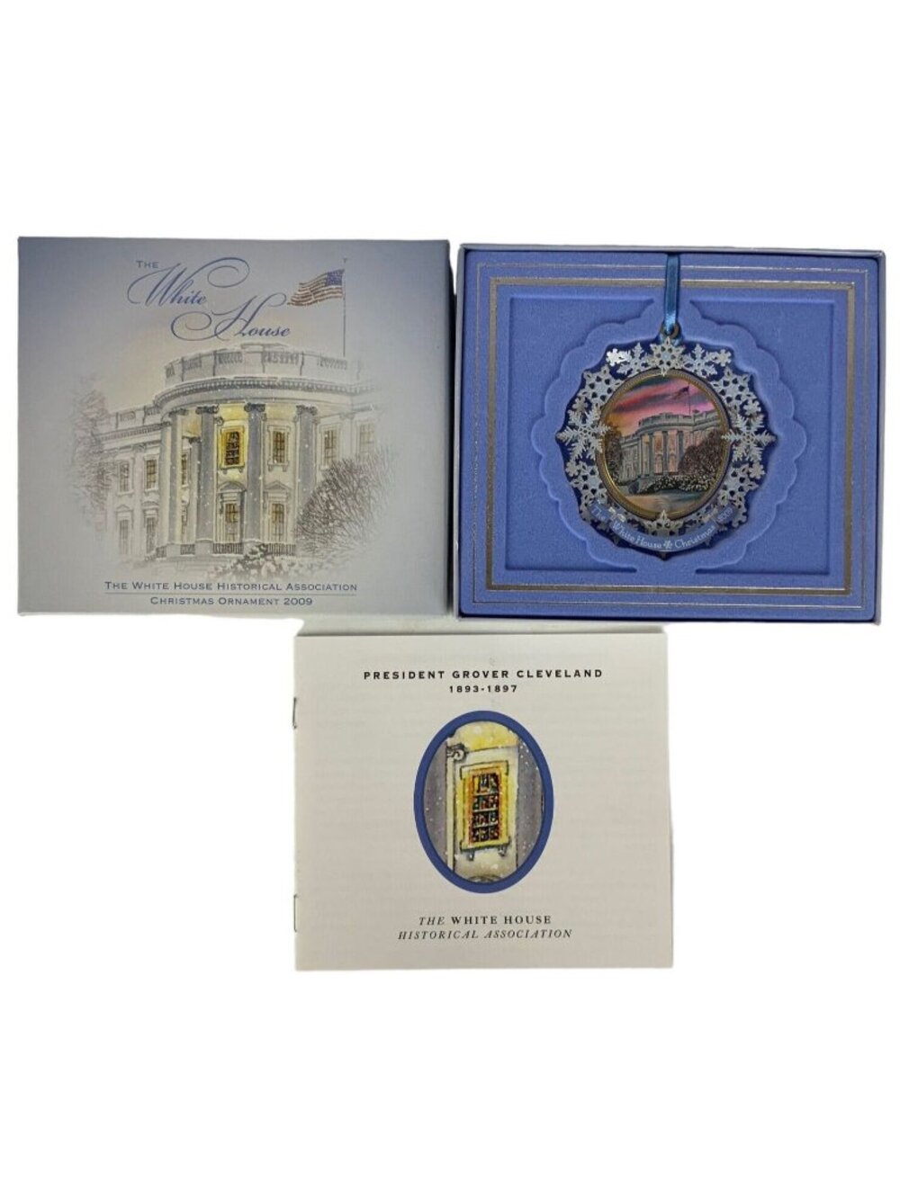 White House Historical Association 2009 Christmas Ornament Grover Cleveland